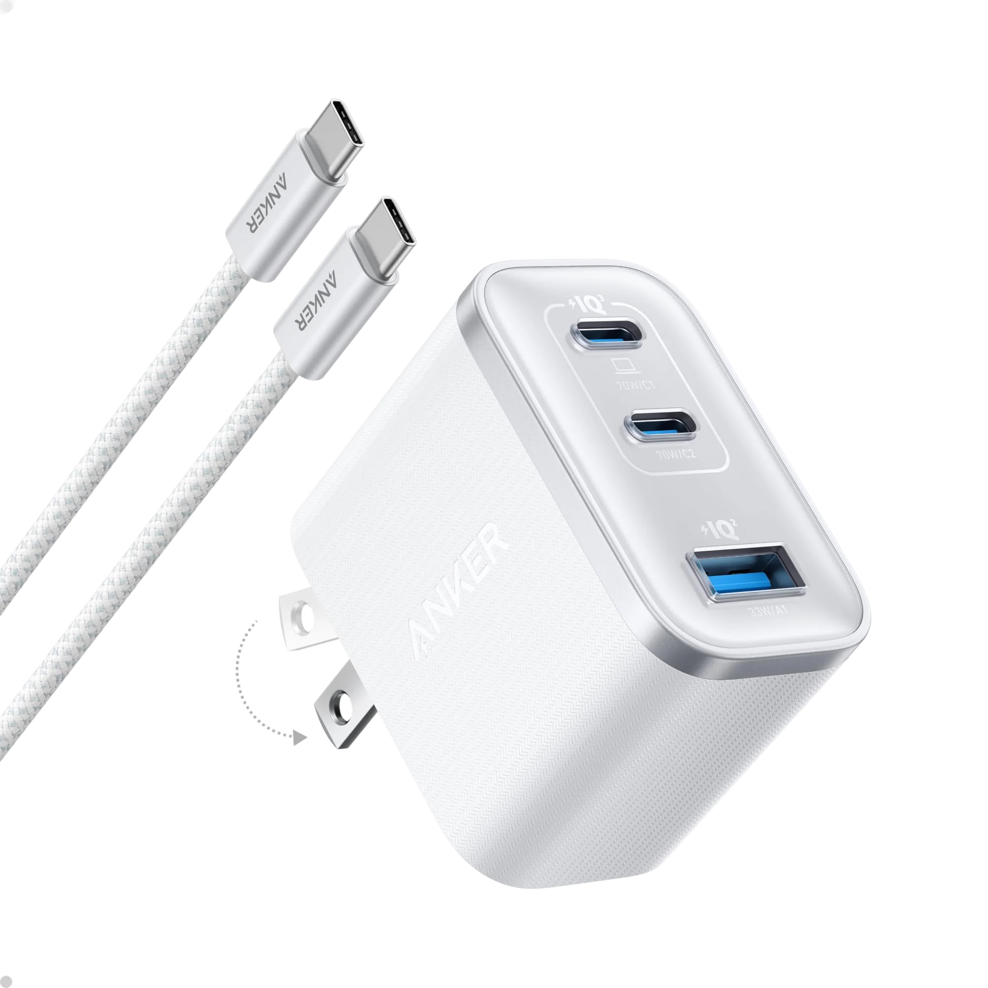 Anker Nano Charger (70W, 3 Ports)