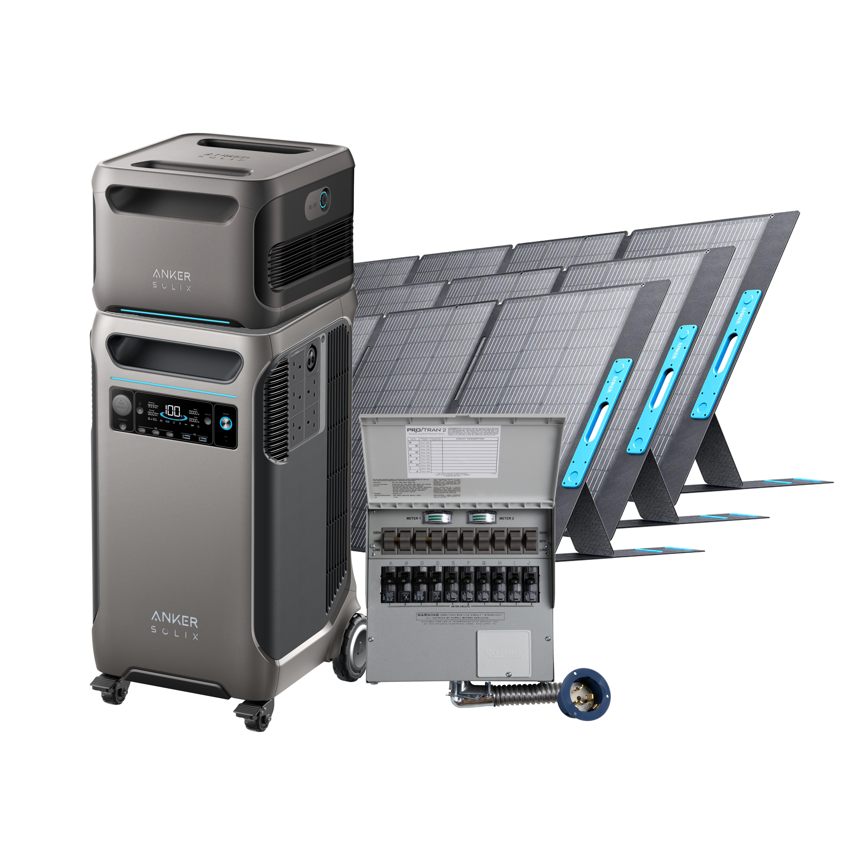 Anker SOLIX F3800 + Expansion Battery + Home Backup Kit (Transfer Switch + Cable) image 3