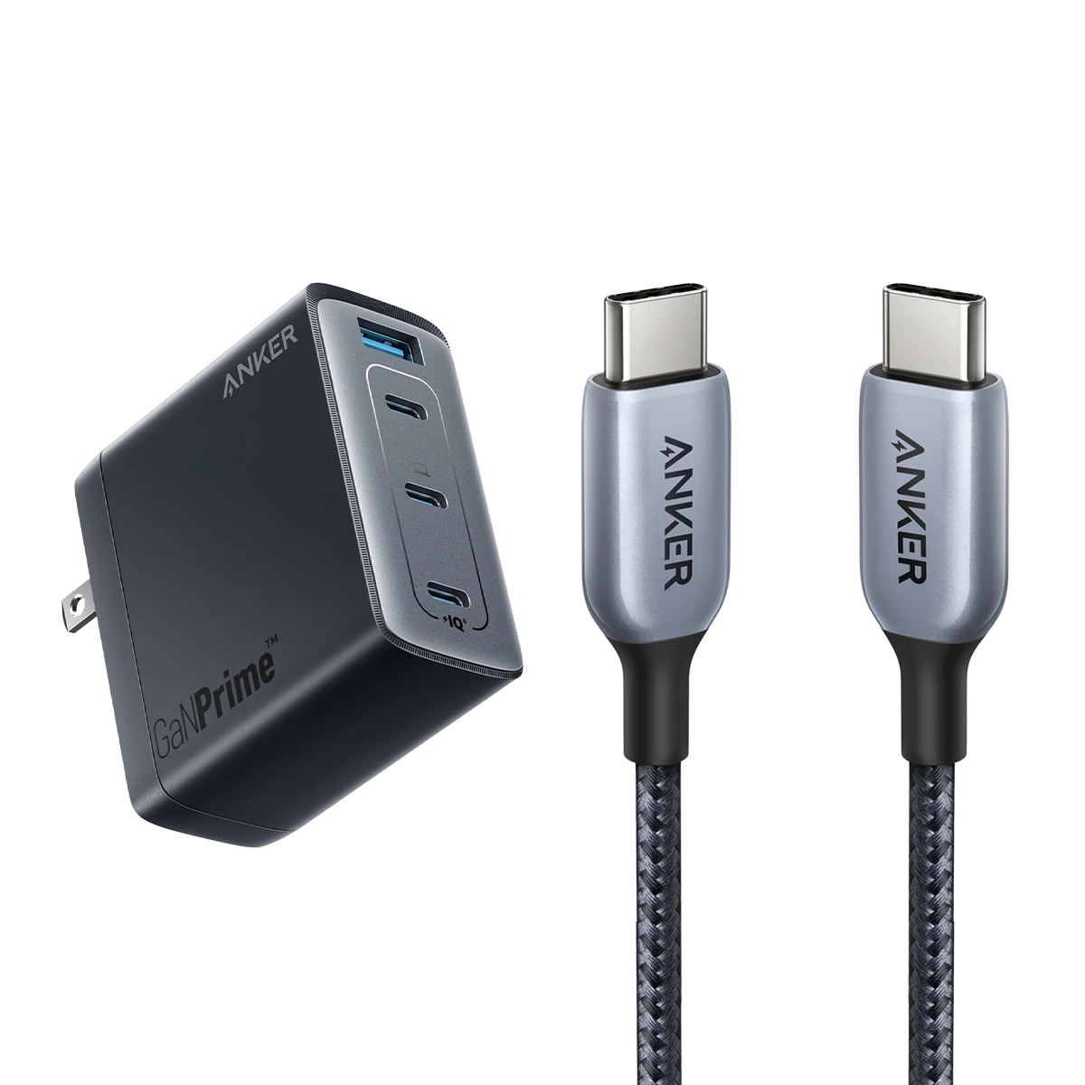 Anker 747 Charger (GaNPrime 150W) and Anker 765 USB-C to USB-C Cable (240W Nylon) image 0