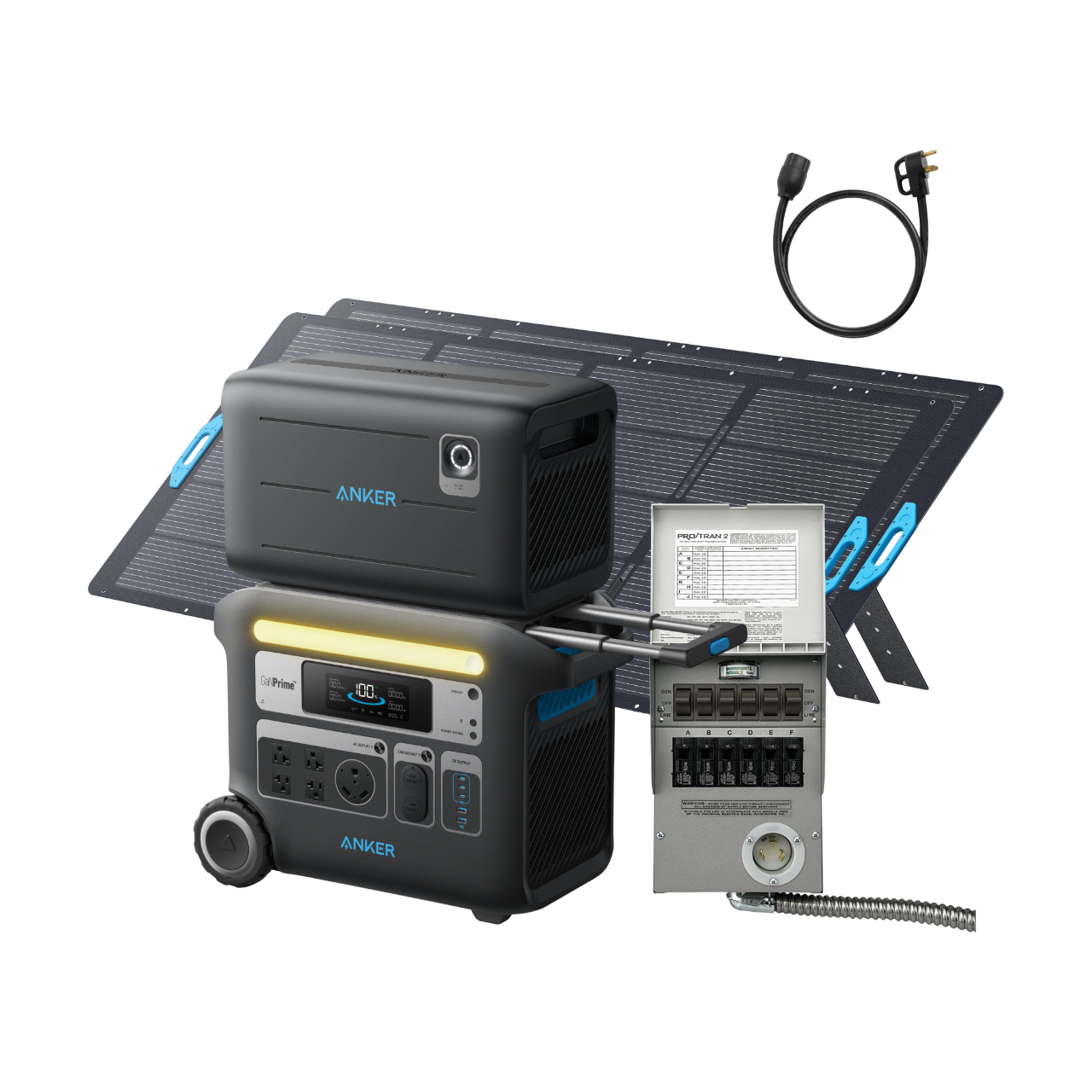 Anker SOLIX F2000 + BP2600 Expansion Battery + Home Backup Kit (Transfer Switch + Cable) image 2