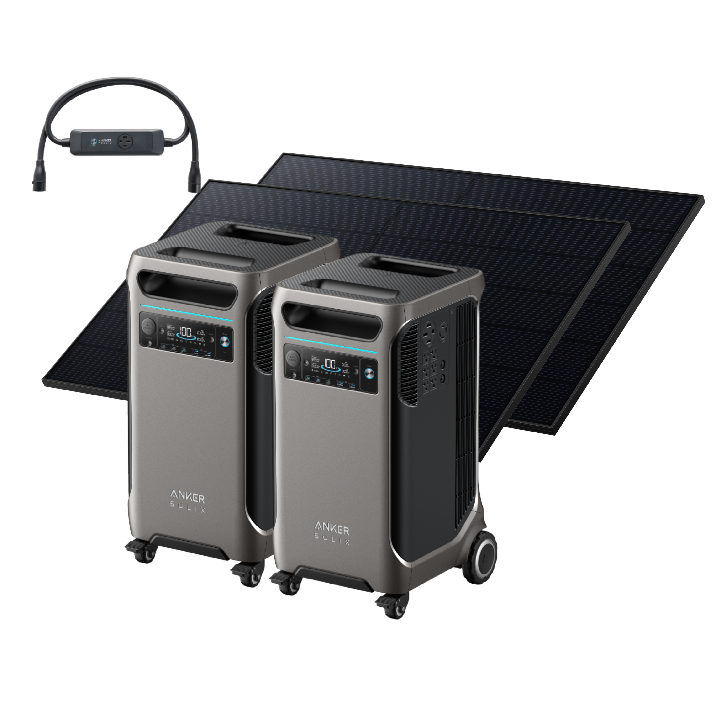 2Anker SOLIX F3800 + Double Power Hub + 2410W Rigid Solar Panel image 0