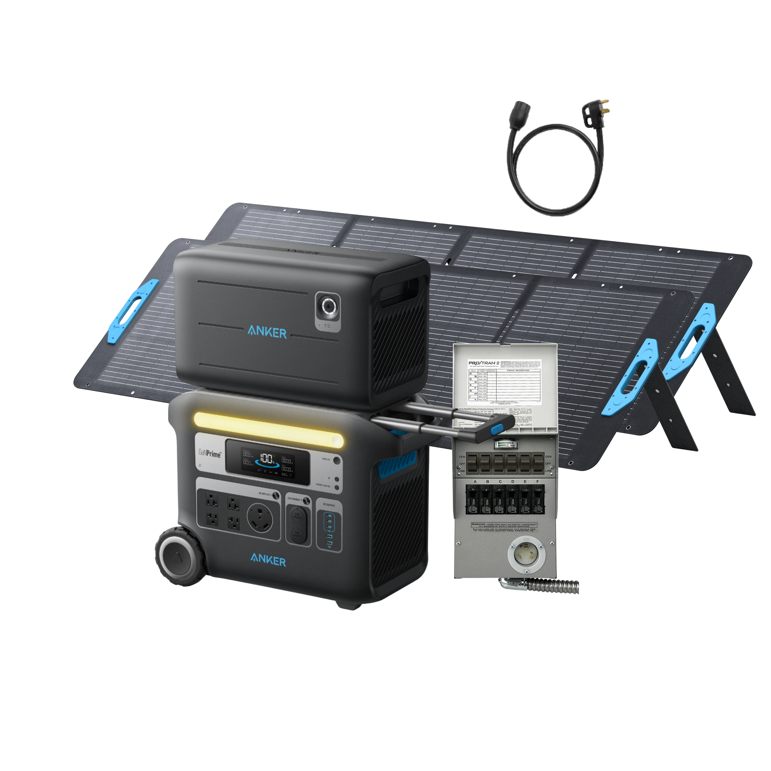 Anker SOLIX F2000 + BP2600 Expansion Battery + Home Backup Kit (Transfer Switch + Cable) image 4