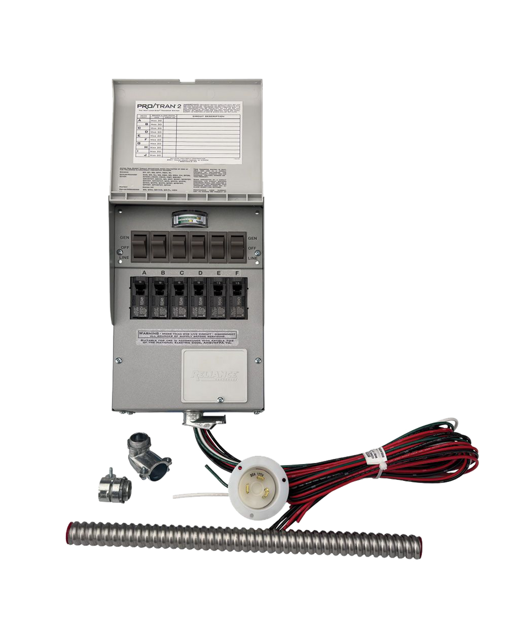 Home Backup Kit (120V, 30 Amp, 6-Circuit Transfer Switch + Cable, For F2000 and F2600) image 1